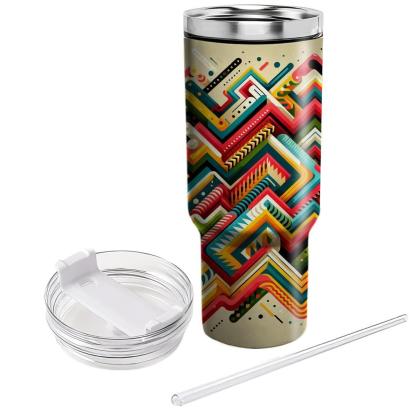 Colorful Zigzag Adventure  Travel Tumblers