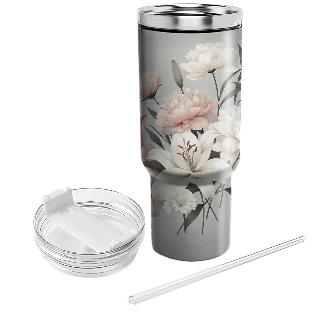 Delicate Floral Impressions  Tumblers For Gifts