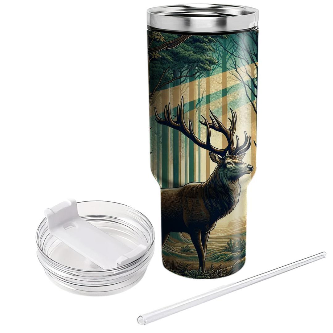 Majestic Stag Woodland  Personalized Tumblers