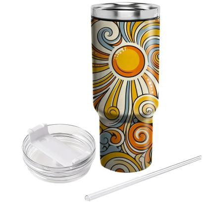 Charming Sunshine Swirls  Travel Tumblers