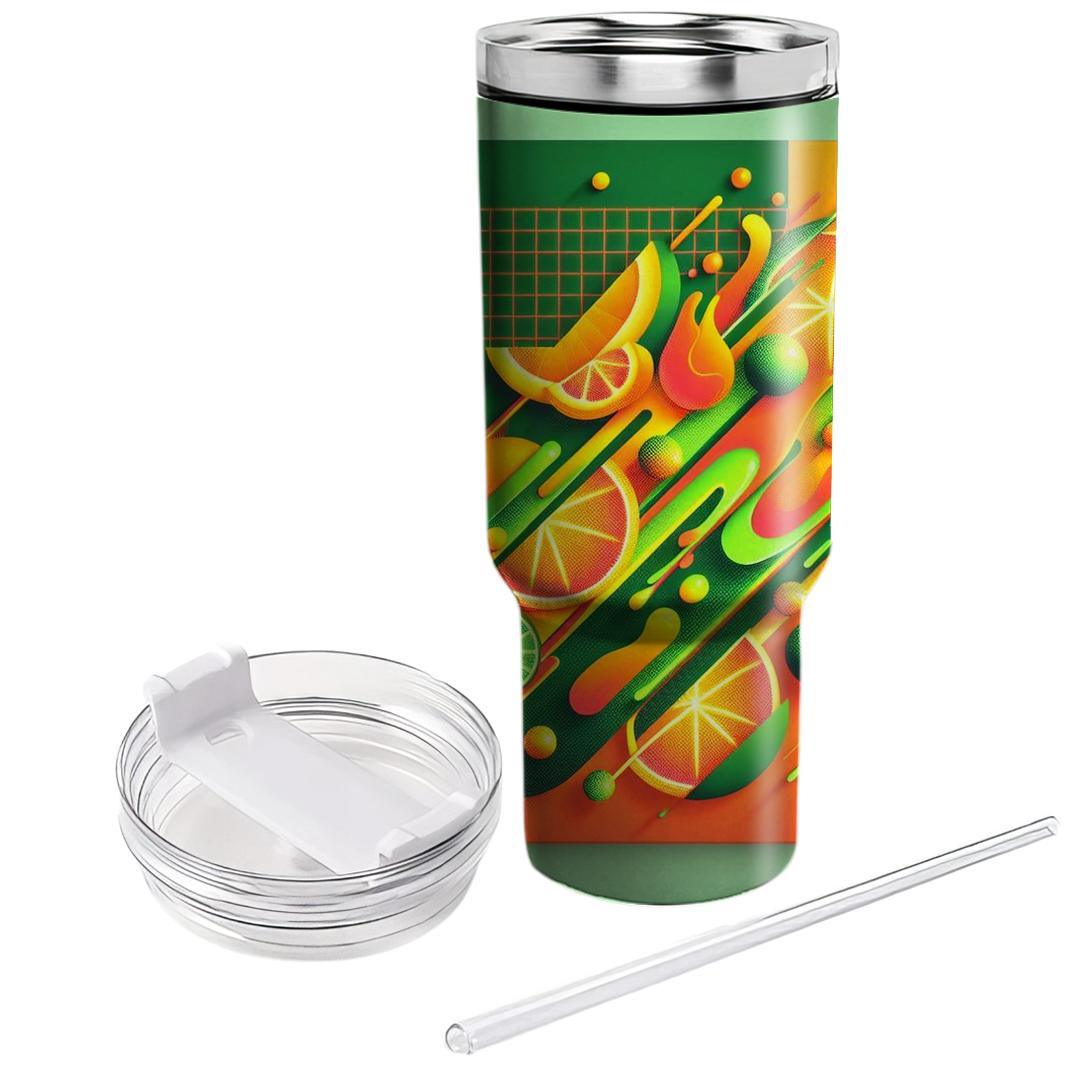 Citrus Neon Splash  Personalized Tumblers