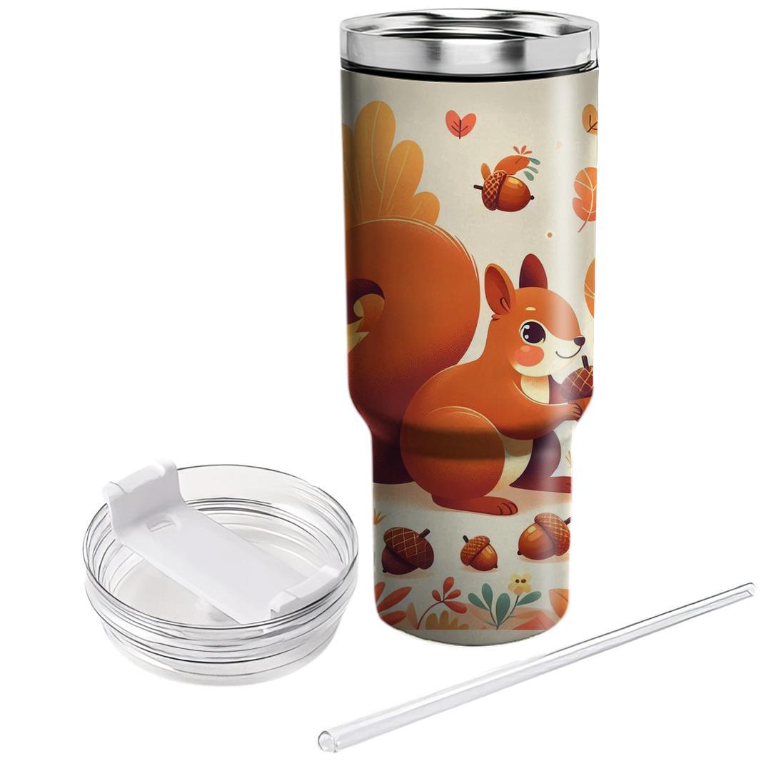 Charming Garden Squirrel  Personalized Tumblers