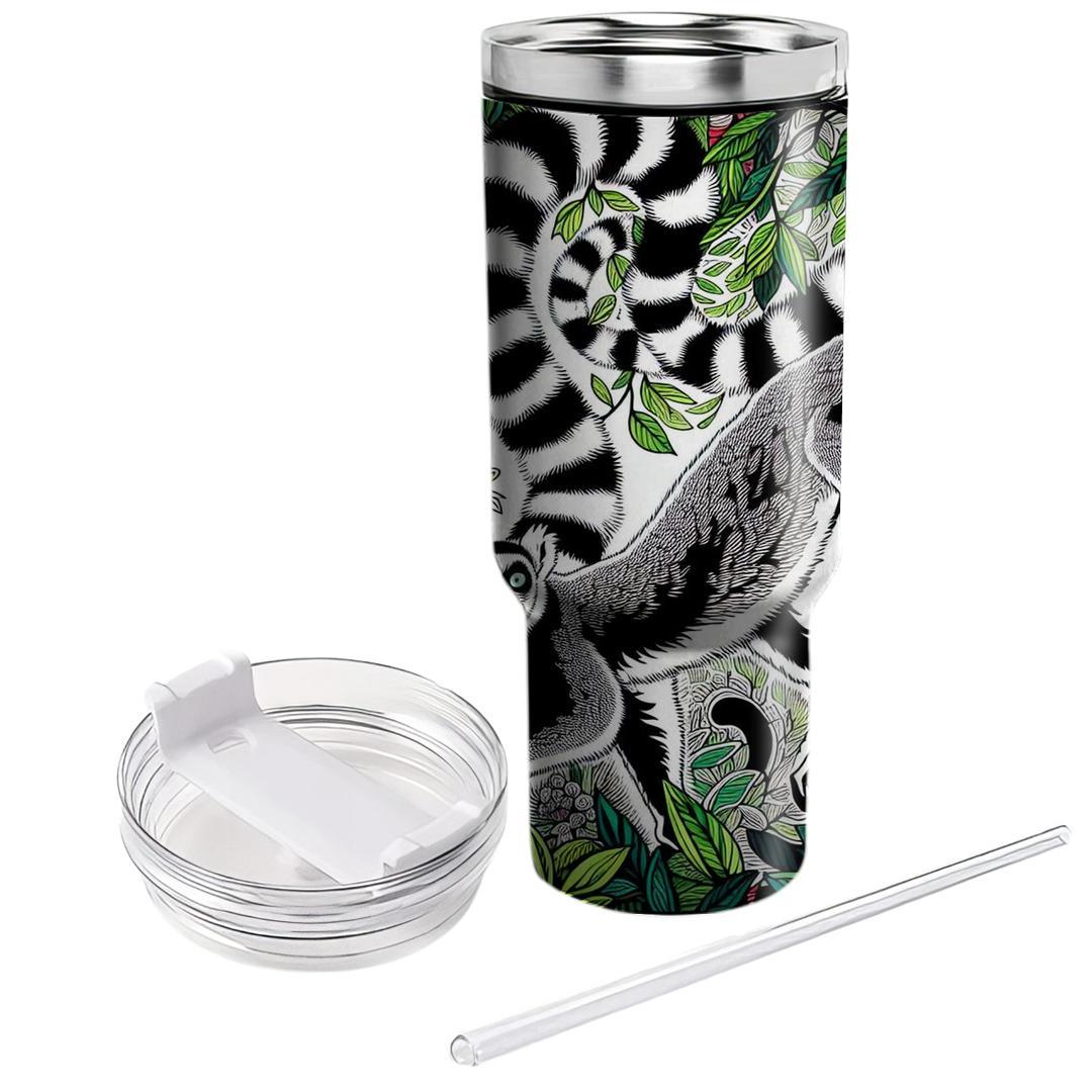 Funky Lemur Jungle  Travel Tumblers