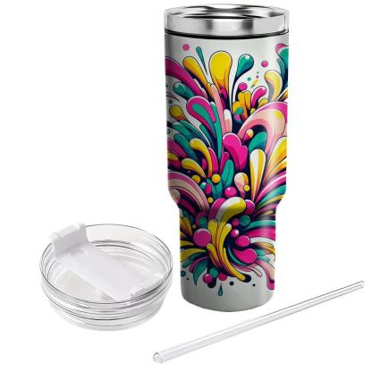 Bright Floral Splash  Insulated Tumblers
