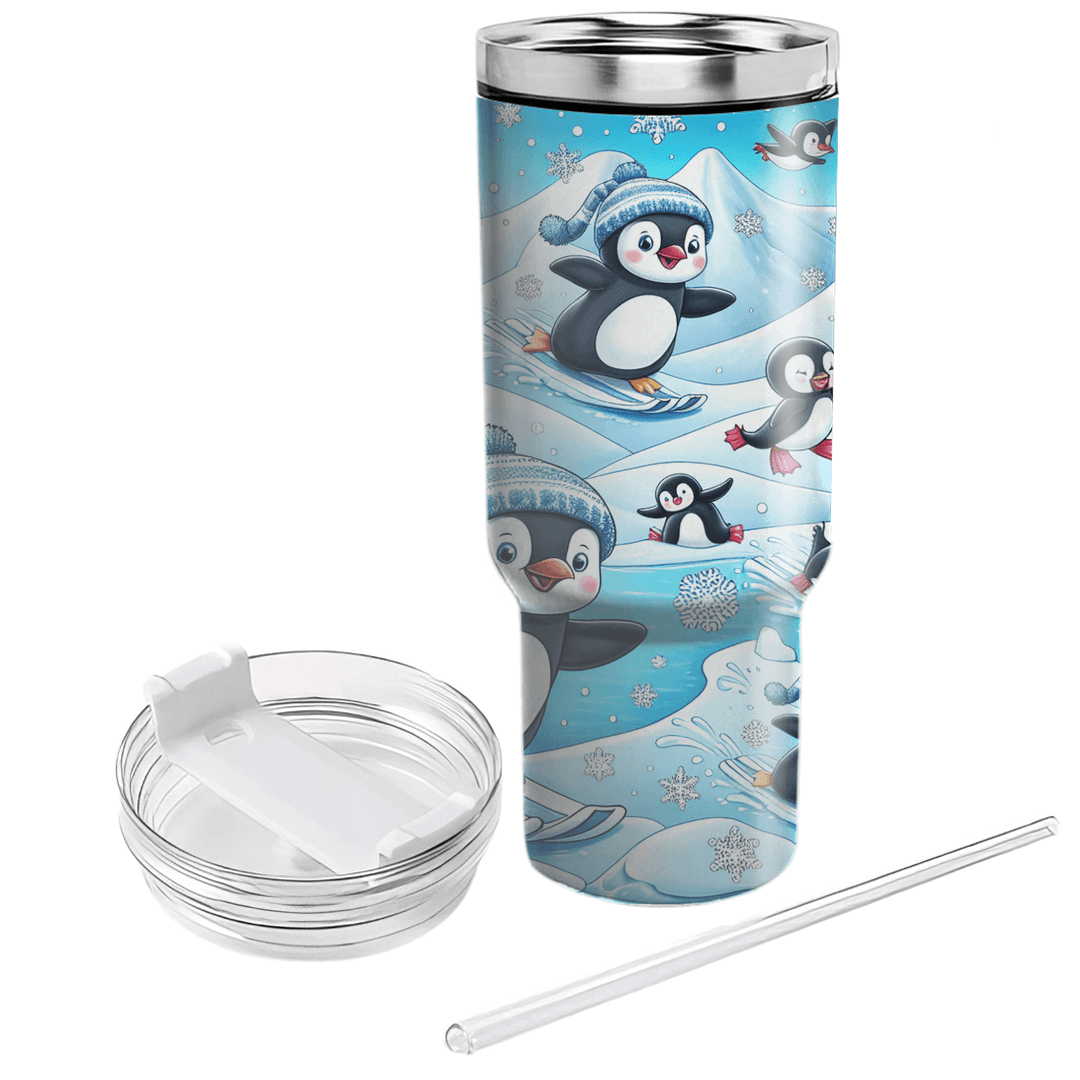 Playful Penguin Party  Tumbler Cups