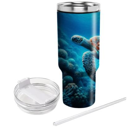 Serene Sea Turtle Odyssey  Tumblers With Lids