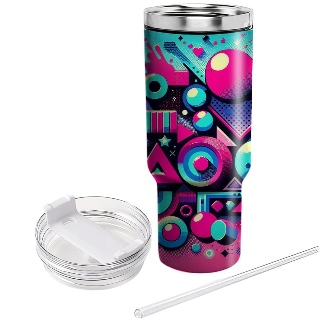 Dynamic Retro Shapes  Custom Tumblers