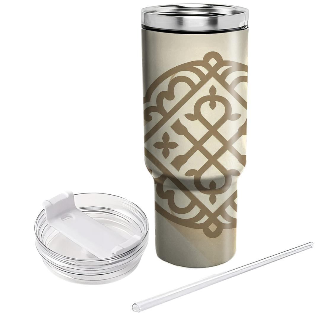 Elegant Trellis In Cream  Tumblers For Gifts
