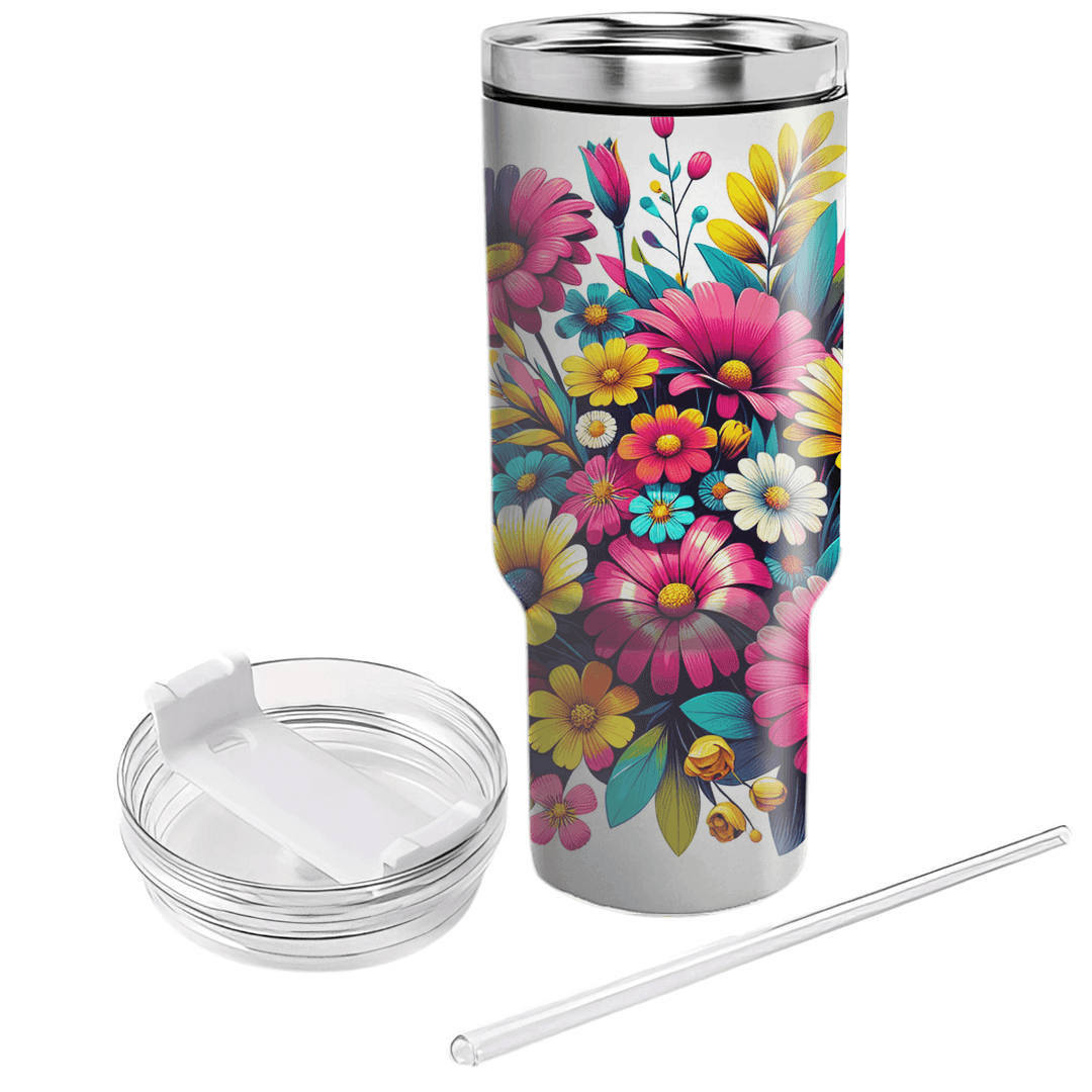 Cheerful Flower Power  Custom Tumblers