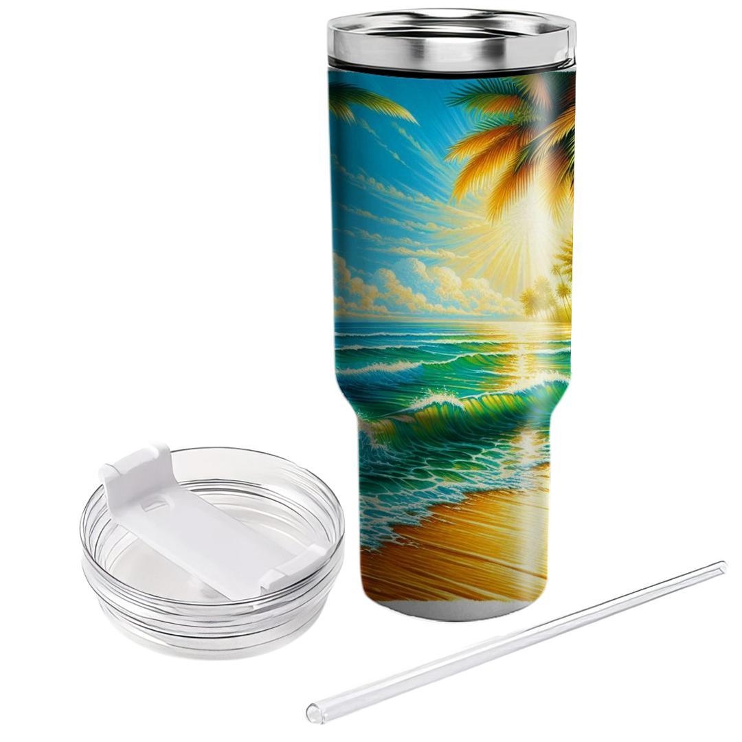 Sunlit Seaside Escape  Tumbler Cups