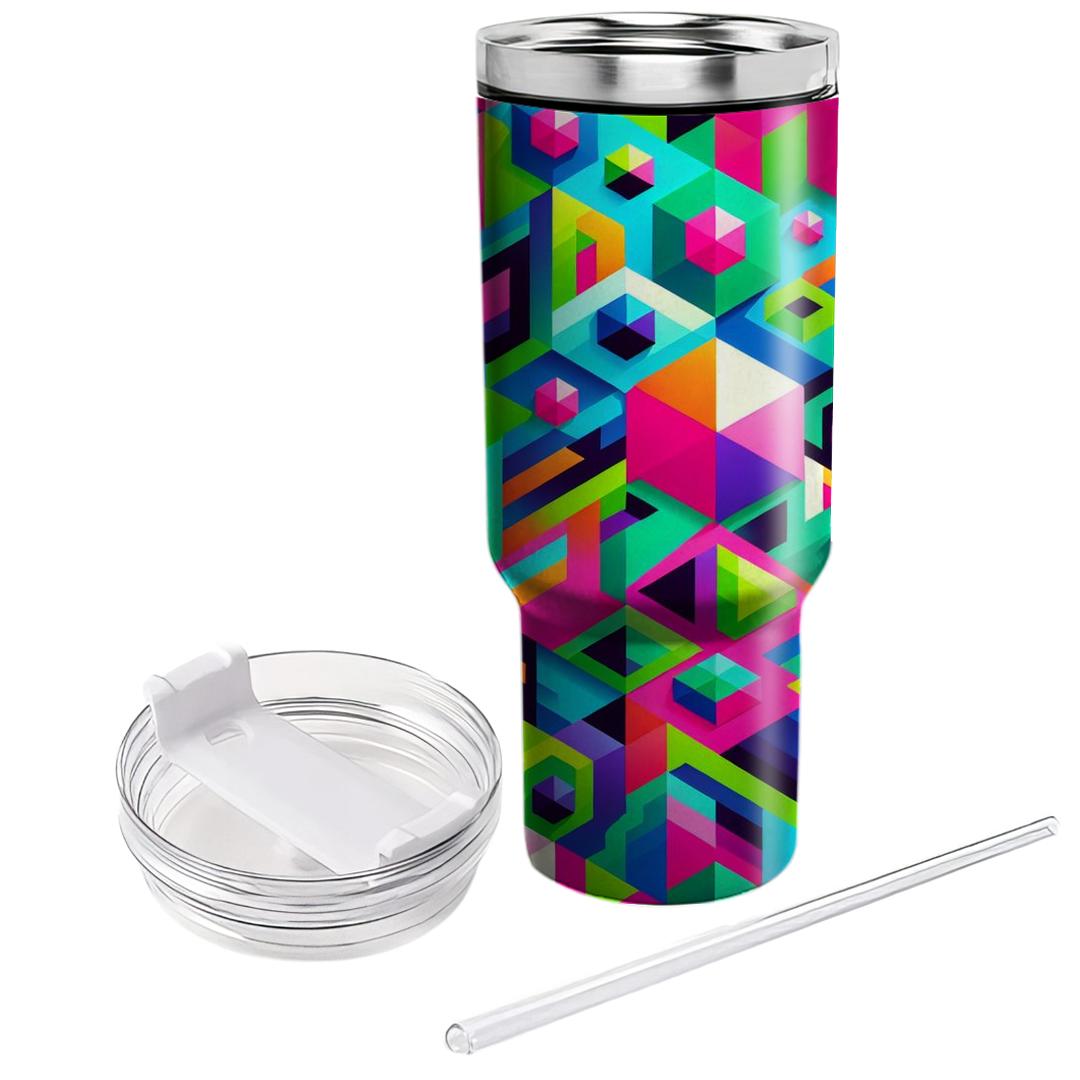 Playful Polygon Party Tumblers For Gifts