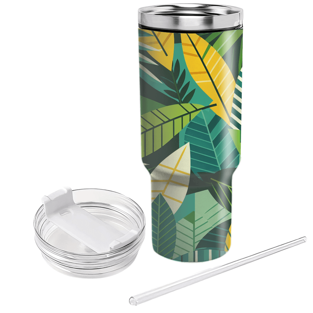 Tropical Leaf Dance  Insulated Tumblers