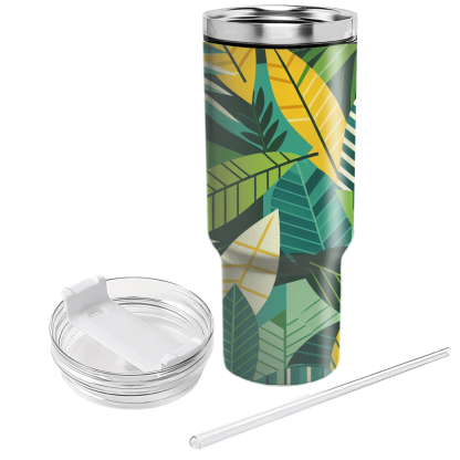 Tropical Leaf Dance  Insulated Tumblers