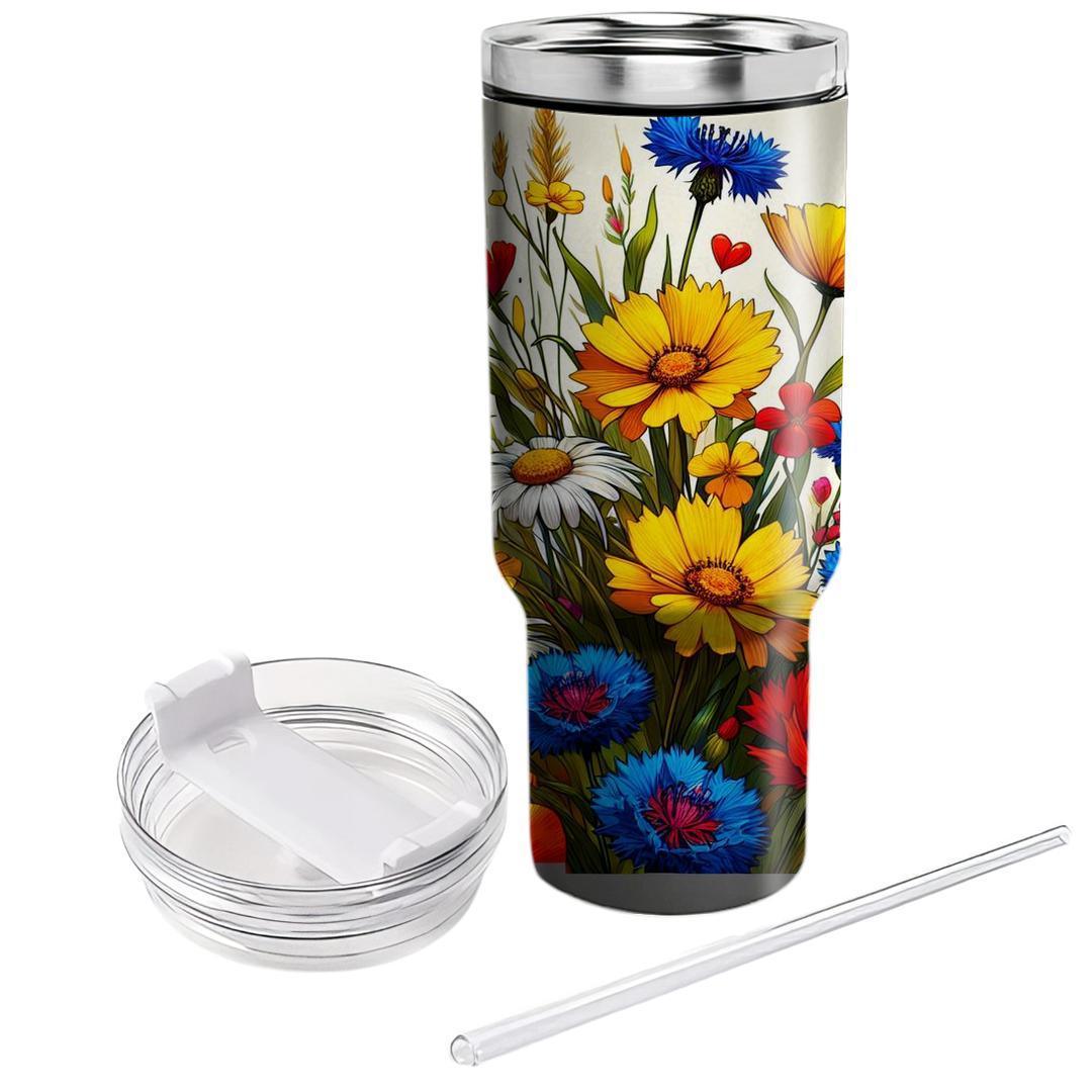 Sunny Summer Meadow  Travel Tumblers