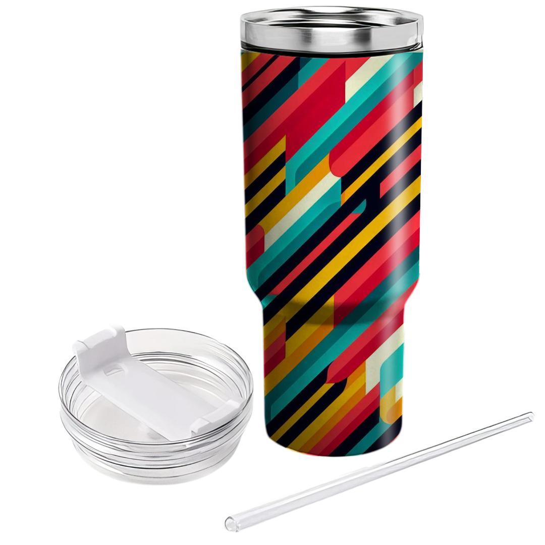 Retro Stripe Fusion  Insulated Tumblers