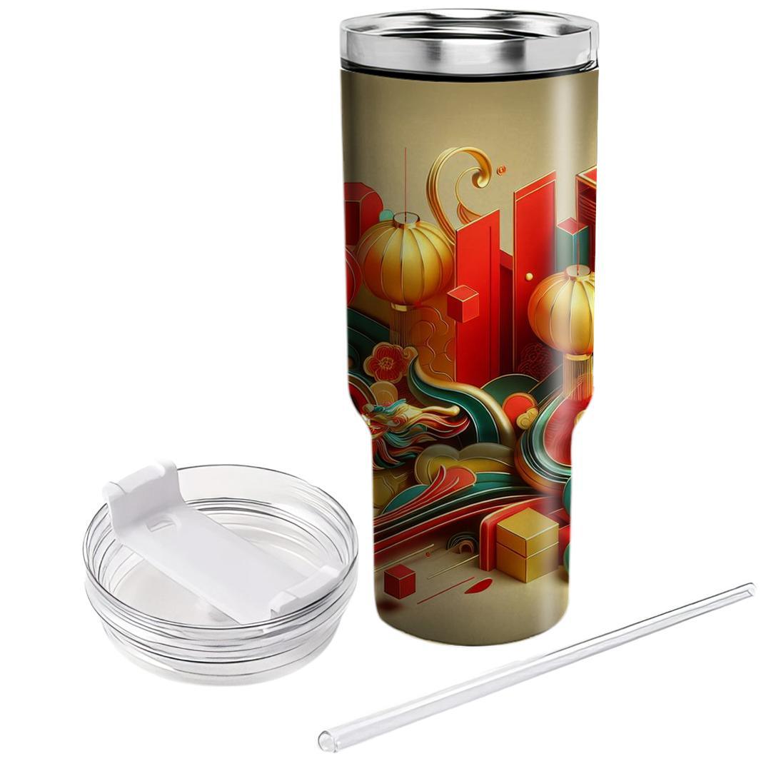 Echoes Of Tradition - A Unique Lunar New Year  Tumbler Cups