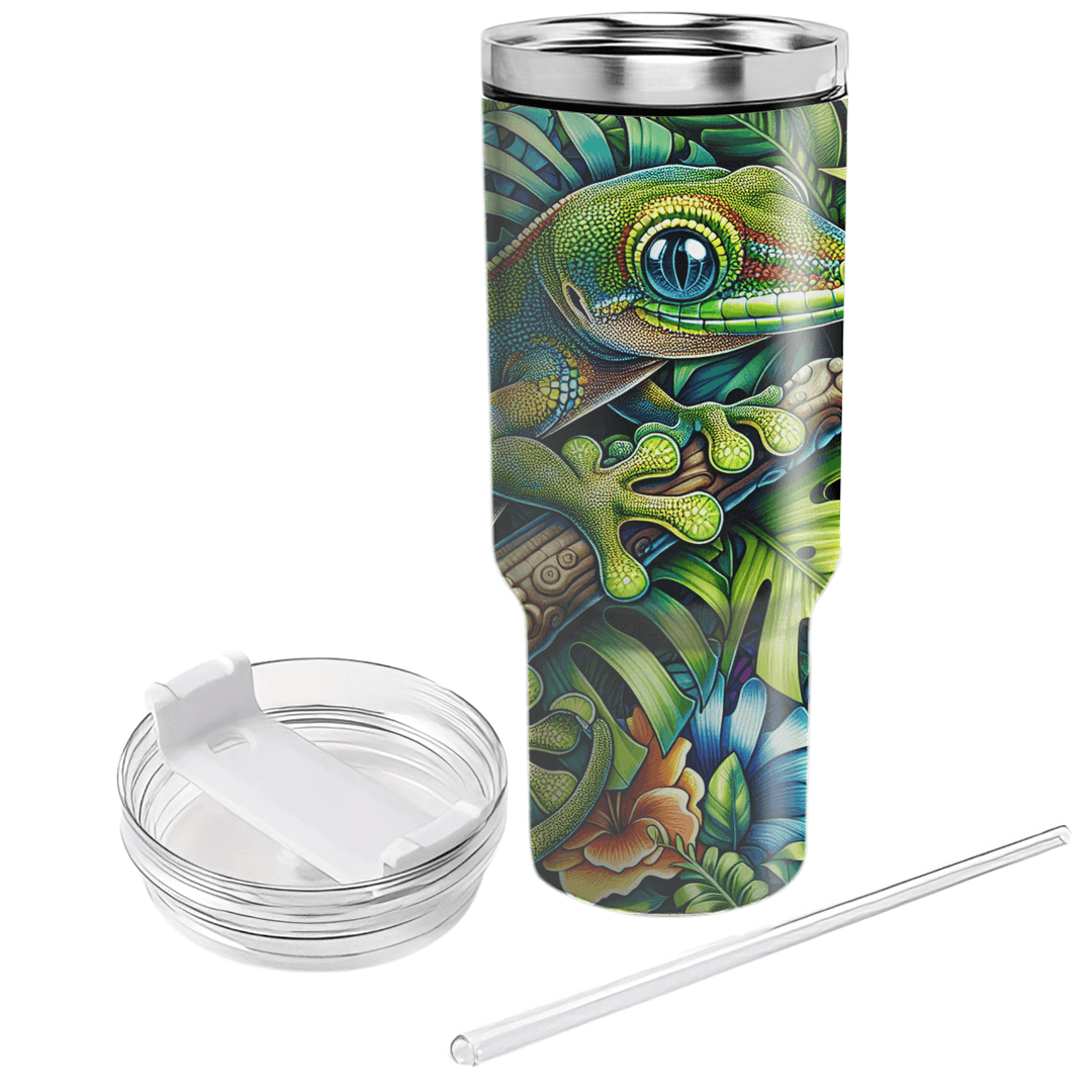 Vibrant Gecko Adventure  Tumblers With Lids