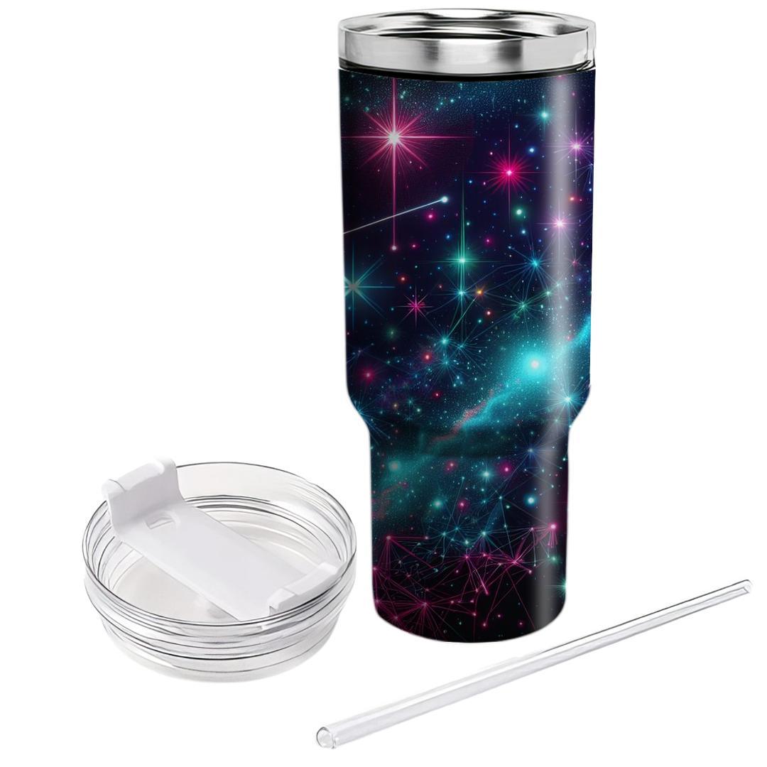 Electric Neon Stars  Custom Tumblers