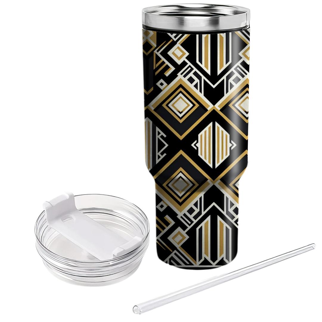 Art Deco Diamond Fusion Travel Tumblers