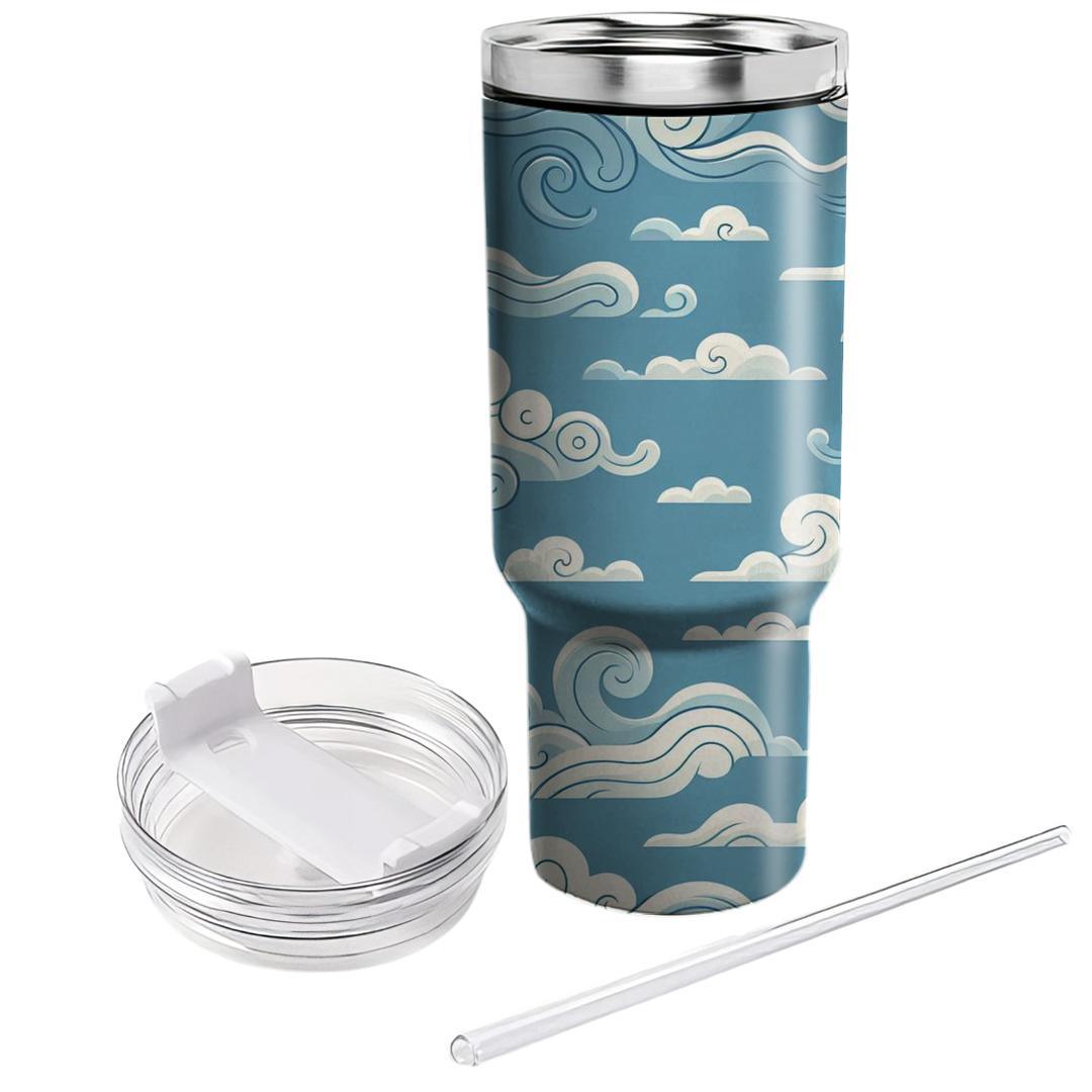 Breezy Cloud Patterns  Decorative Tumblers