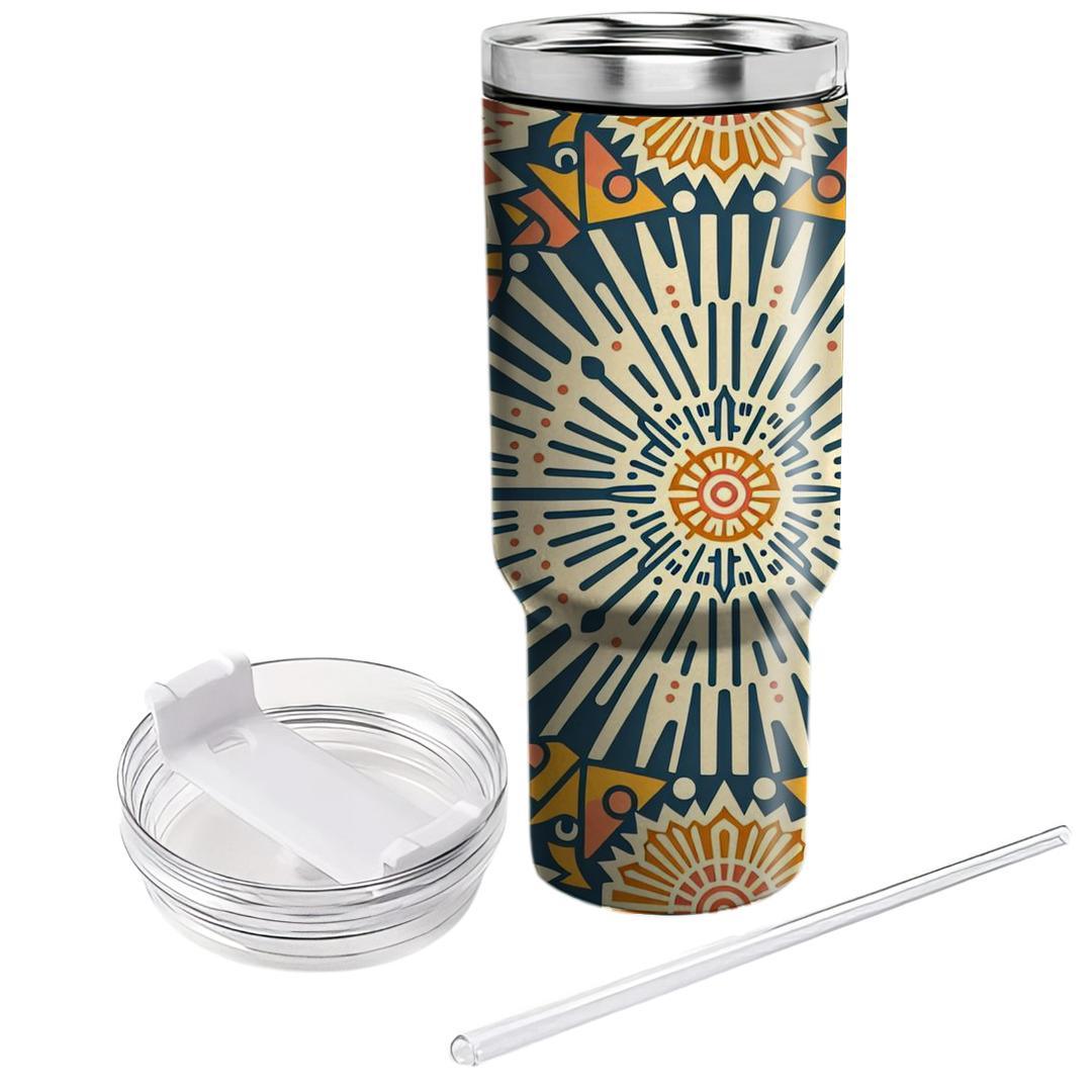 Abstract Sun Rays  Tumblers With Lids