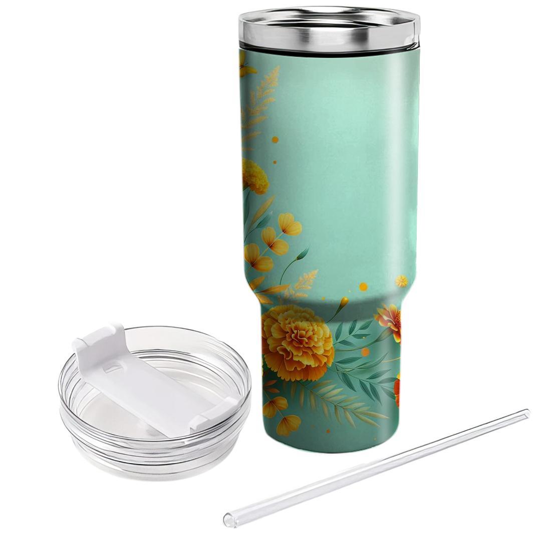 Sunkissed Marigold Joy  Unique Tumblers