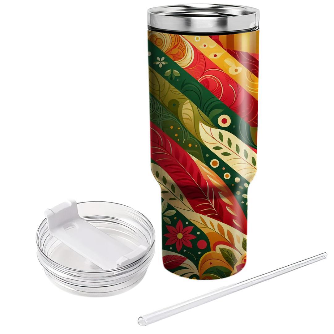 Cheerful Floral Patchwork  Insulated Tumblers