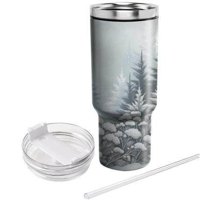Winter Frosted Trees  Travel Tumblers