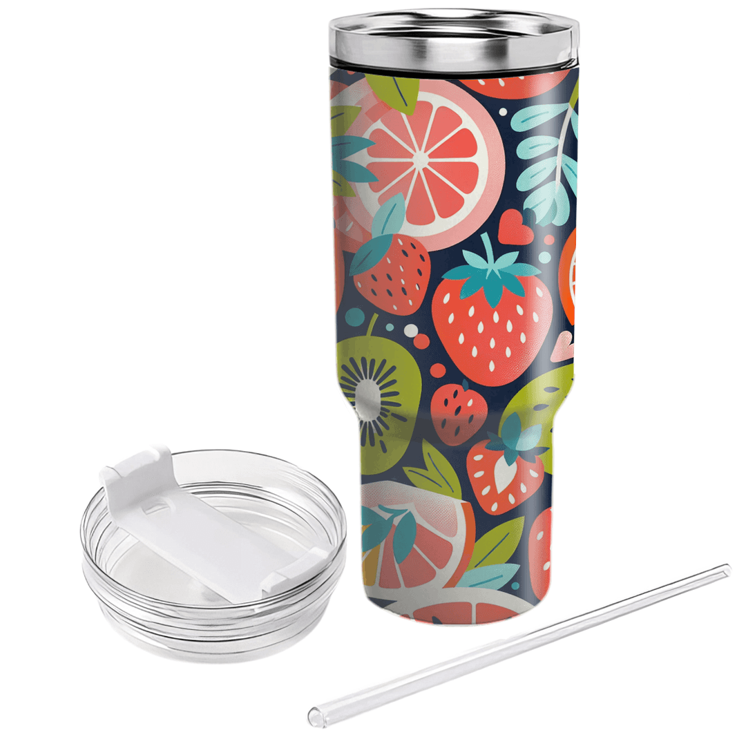 Retro Fruit Medley Travel Tumblers