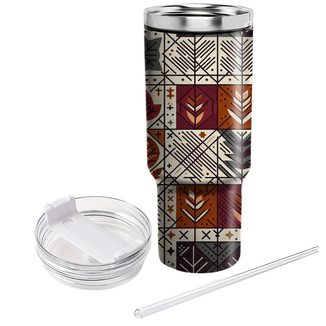 Autumn Harvest Plaid  Tumblers For Gifts