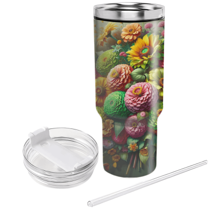 Lively Summer Bouquet  Travel Tumblers