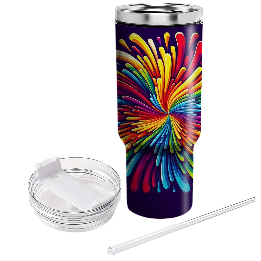 Electric Rainbow Burst  Tumbler Cups