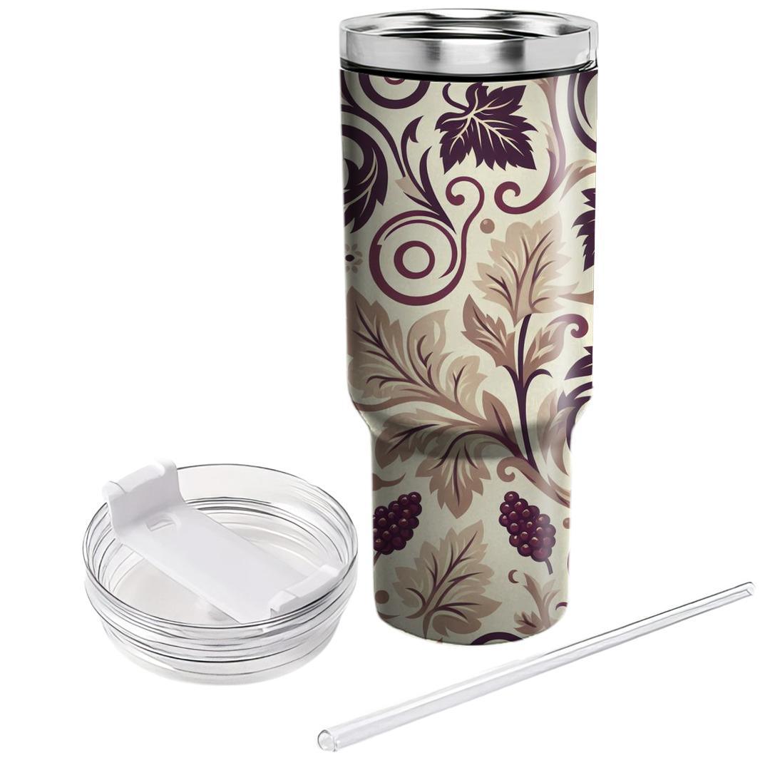 Floral Vineyard Scroll  Decorative Tumblers