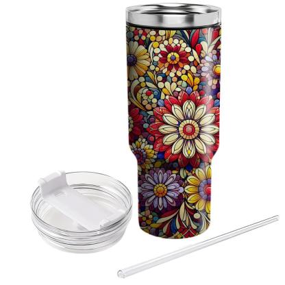 Charming Garden Mosaic  Travel Tumblers