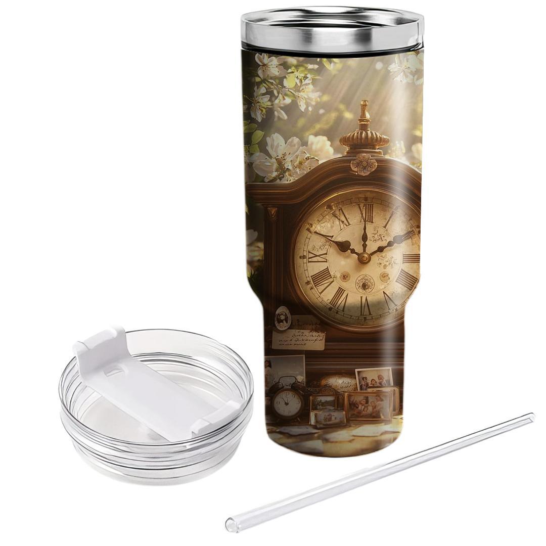 The Timekeeper's Embrace: A Mother’s Cherished Moments Tumblers For Gifts