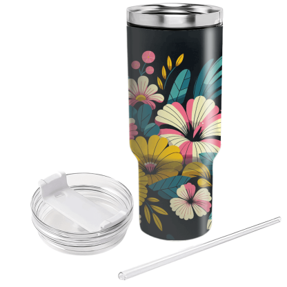 Chic Neon Floral  Tumblers For Gifts