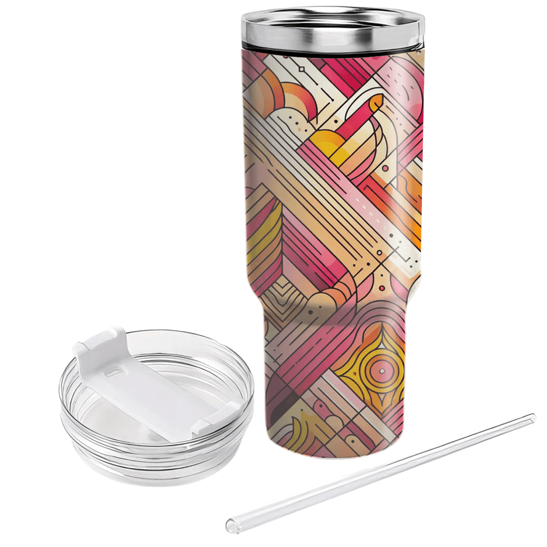Dynamic Colorful Lines  Insulated Tumblers