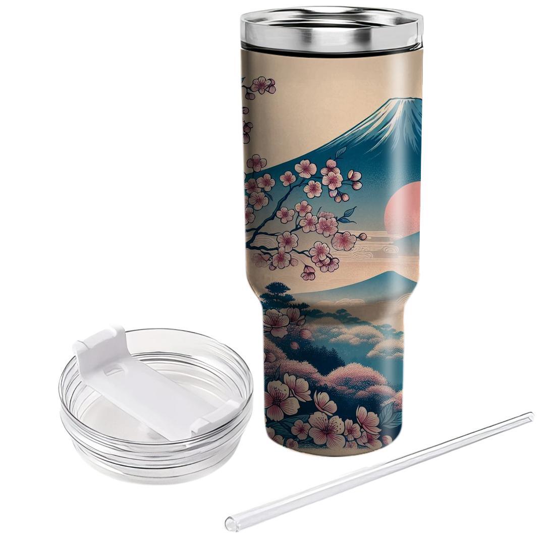 Cherry Blossom Ukiyo-e  Unique Tumblers