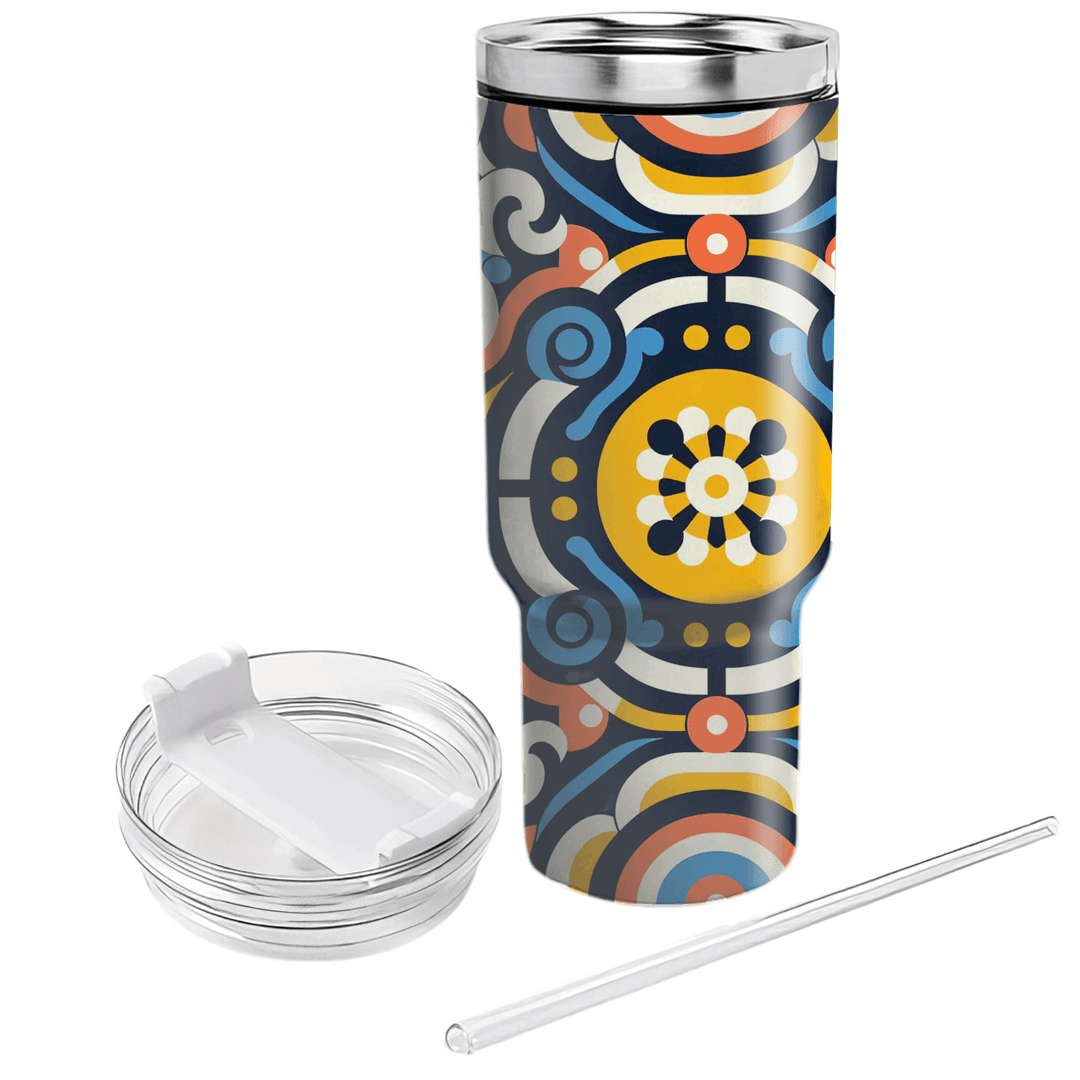 Dynamic Spiral Geometry Custom Tumblers