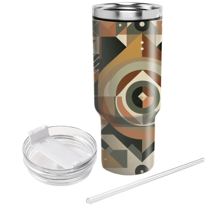 Earthy Tones Geometric Designs Unique Tumblers