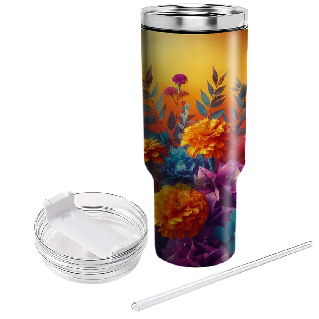 Sunset Floral Fiesta  Tumblers For Gifts