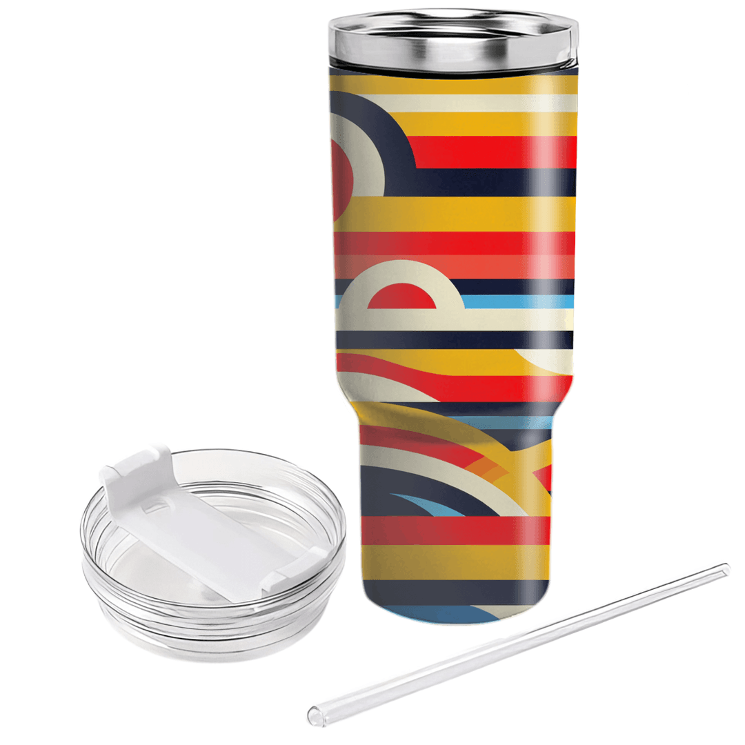 Bold Striped Horizon  Tumbler Cups