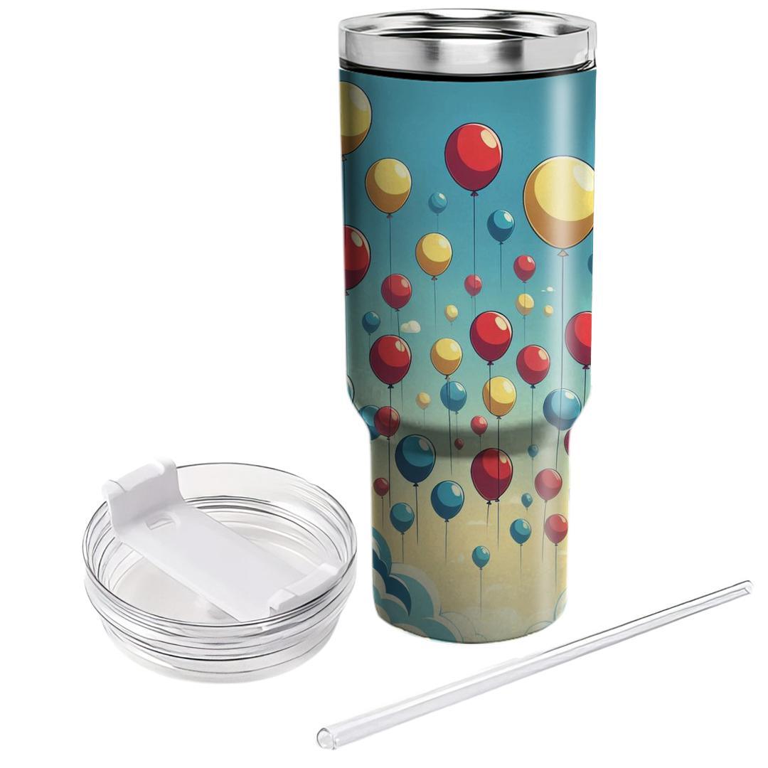 Retro Fun With Balloons  Custom Tumblers