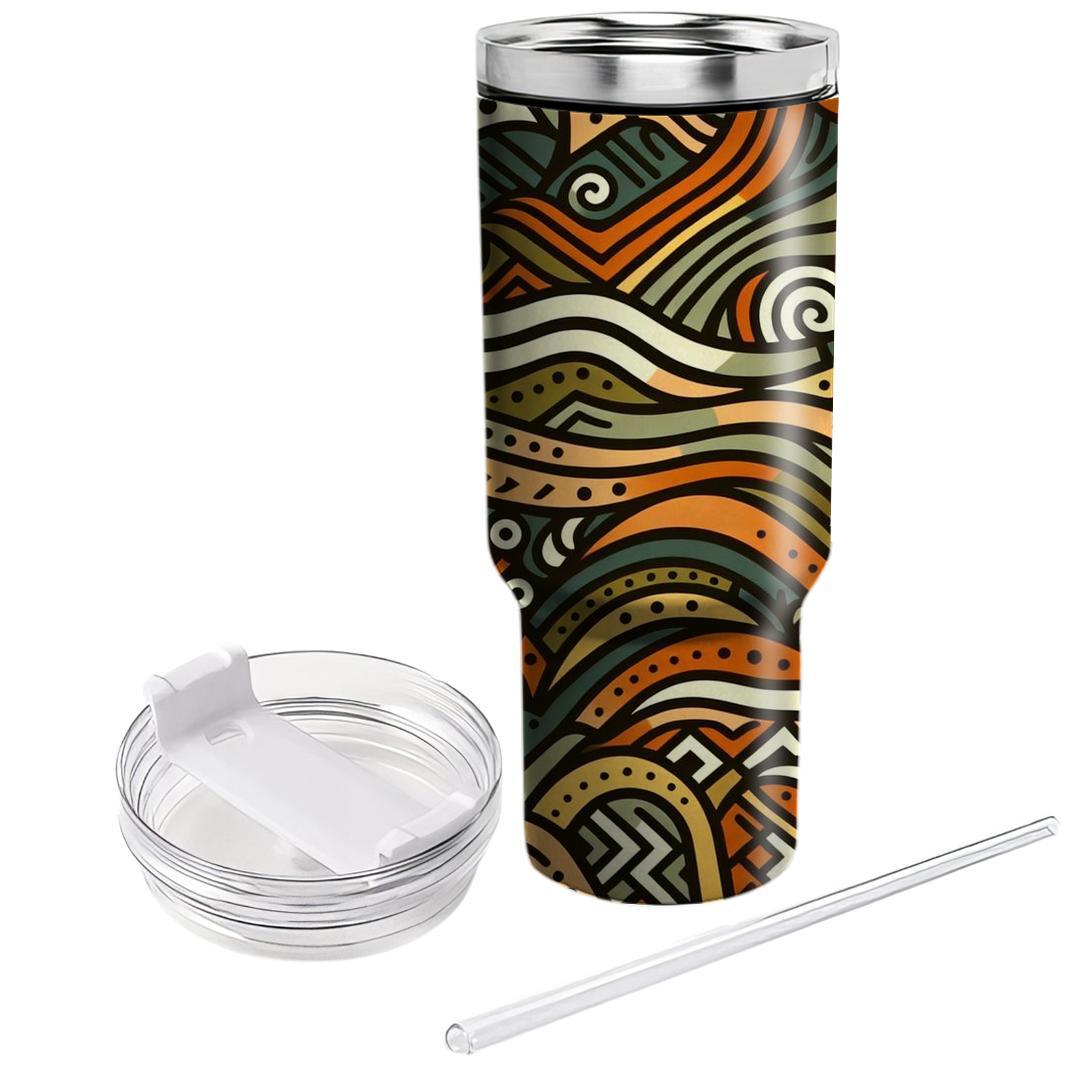 African Tribal Wave  Tumblers For Gifts