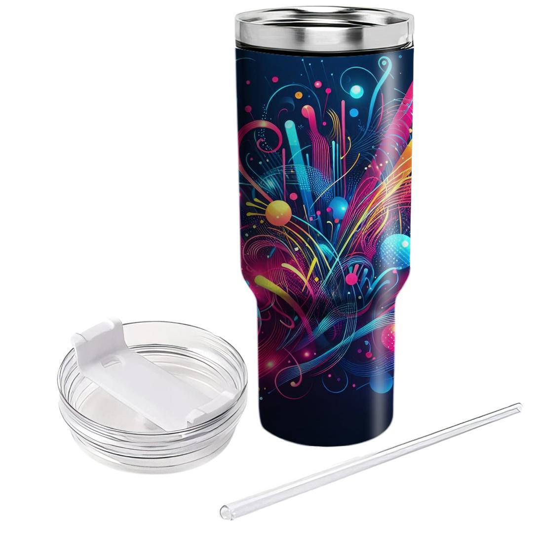 Neon Party Lights  Personalized Tumblers