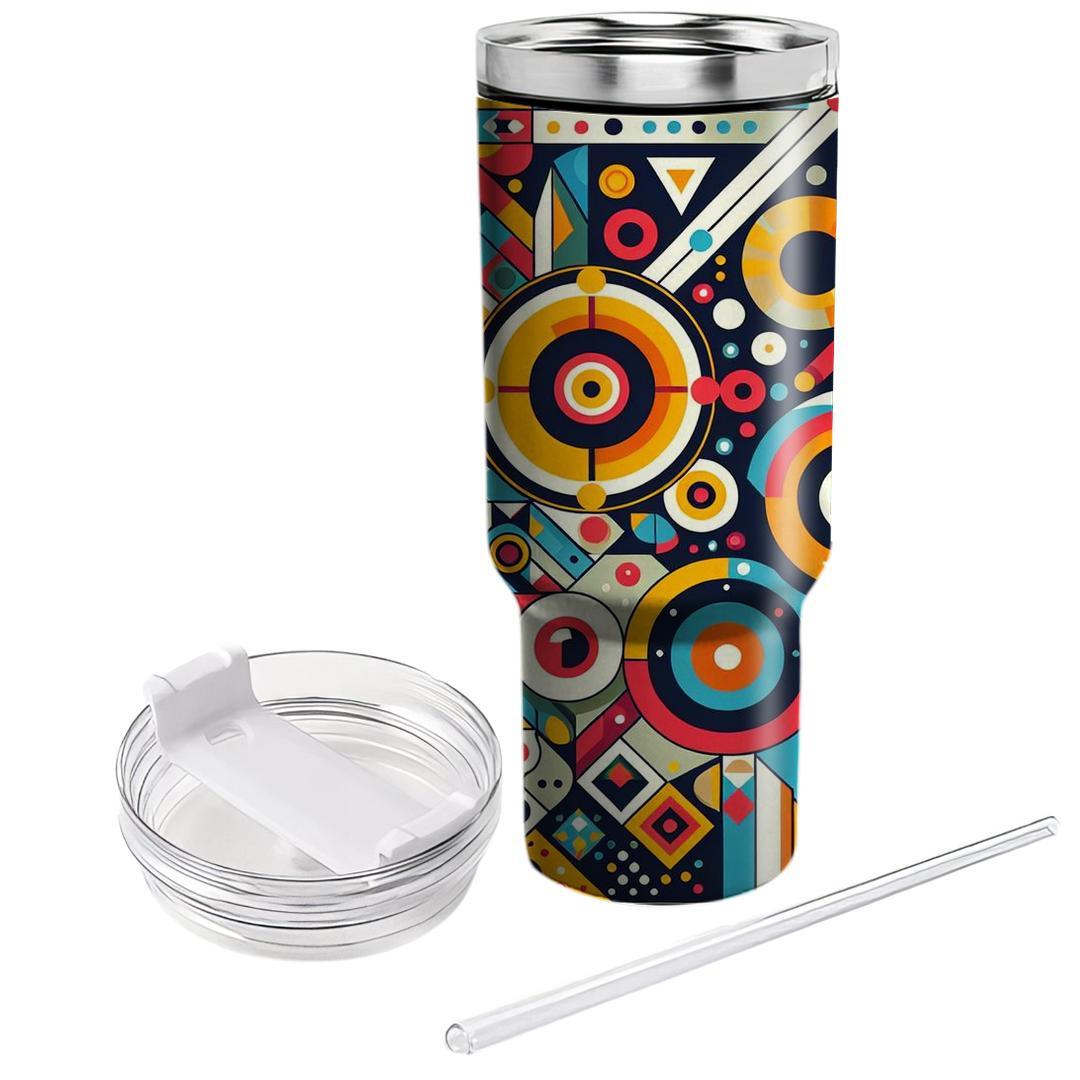 Groovy Geometric Bliss  Travel Tumblers