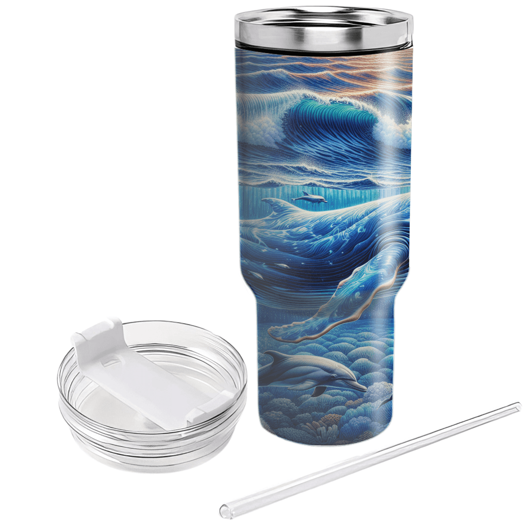 Majestic Whale Journey  Tumblers With Lids