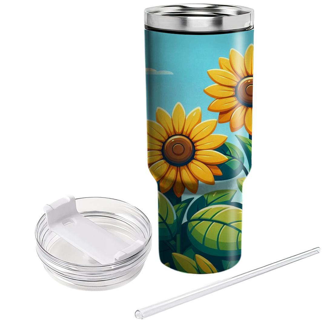 Sunlit Sunflower  Tumblers For Gifts