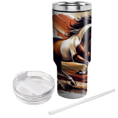 Graceful Horse Gallop  Travel Tumblers