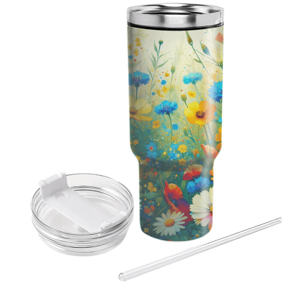 Floral Symphony  Tumblers With Lids